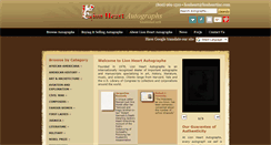 Desktop Screenshot of lionheartautographs.com